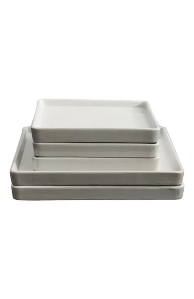 Stone Lain Grace Stoneware 12-piece Dinnerware Set In White