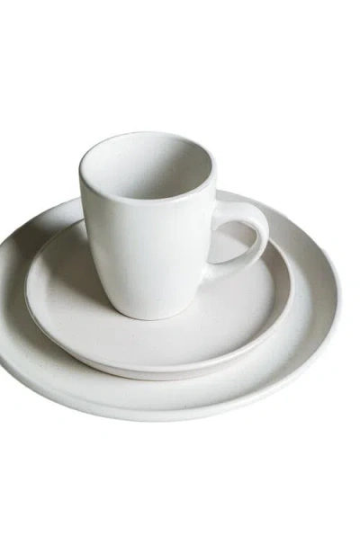 Stone Lain Albie Stoneware 32-piece Dinnerware Set In White