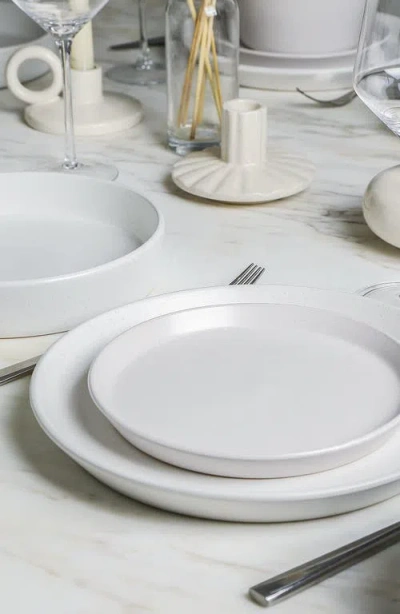 Stone Lain Albie Stoneware 32-piece Dinnerware Set In White