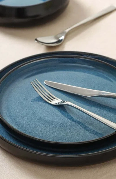Stone Lain Lagoon Stoneware 24-piece Dinnerware Set In Blue