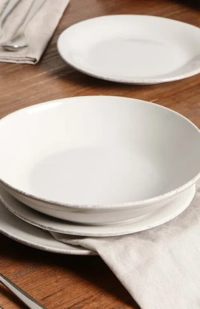 Stone Lain Essence Stoneware 12-piece Dinnerware Set In White