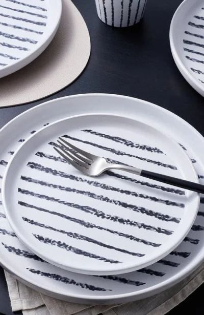 Stone Lain Nova Stoneware 16-piece Dinnerware Set In Black