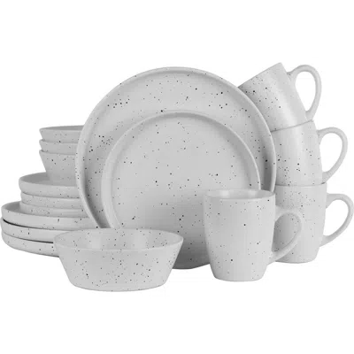 Stone Lain Jade Stoneware 16-piece Dinnerware Set In White
