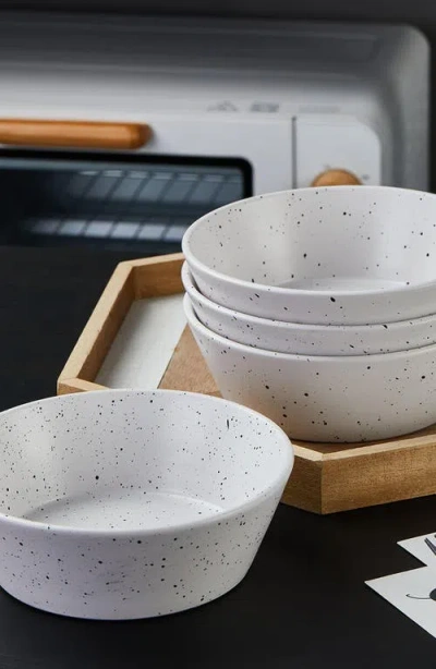 Stone Lain Jade Stoneware 16-piece Dinnerware Set In White