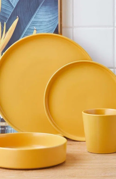 Stone Lain Cleo 16 Pc. Dinnerware Set, Service For 4 In Yellow