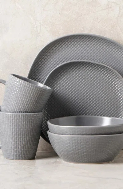 Stone Lain Abigail Stoneware 16-piece Dinnerware Set In Gray