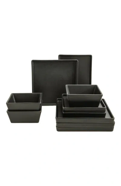 Stone Lain Grace 12 Pc. Dinnerware Set, Service For 4 In Black