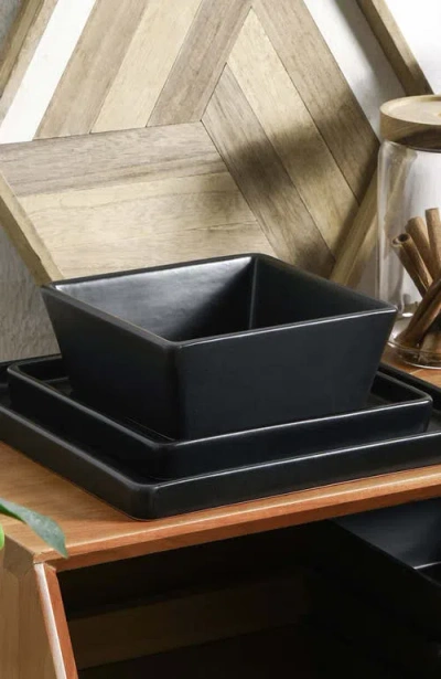 Stone Lain Grace 12 Pc. Dinnerware Set, Service For 4 In Black