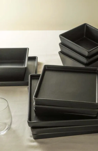 Stone Lain Grace 12 Pc. Dinnerware Set, Service For 4 In Black