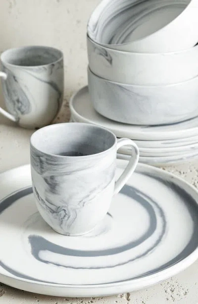 Stone Lain Brighton 16 Pc. Dinnerware Set, Service For 4 In Gray