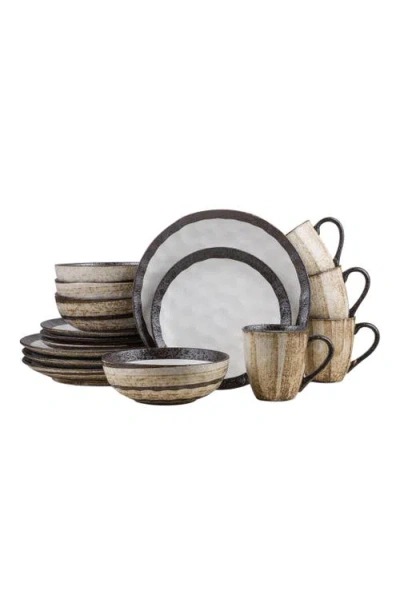 Stone Lain Lucy 16 Pc. Dinnerware Set, Service For 4 In Brown