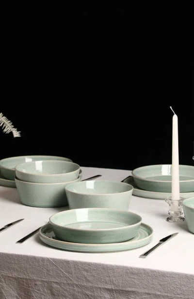 Stone Lain Claire 12-piece Dinnerware Set Stoneware In Green