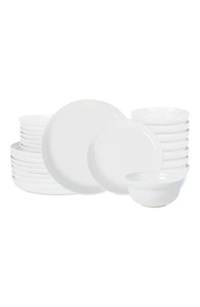 Stone Lain Virtuo Porcelain 24-piece Dinnerware Set In White