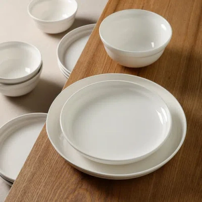 Stone Lain Virtuo Porcelain 24-piece Dinnerware Set In White