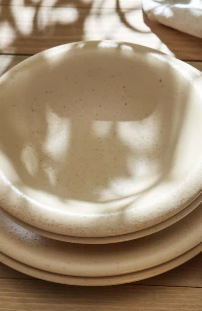 Stone Lain Aro 12pc Cream Matte Stoneware Dinnerware Set In Neutral