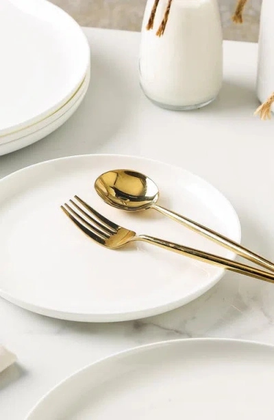 Stone Lain Gabrielle Bone China 12-piece Dinnerware Set In White