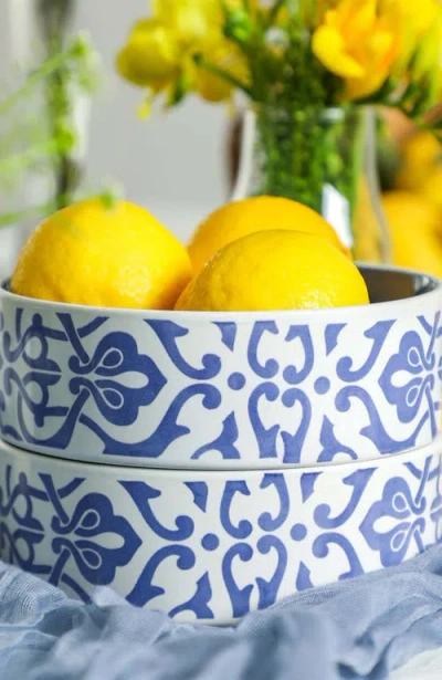 Stone Lain Tropea 12-piece Dinnerware Set Stoneware In Blue