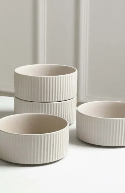 Stone Lain Haven 4-pc. Stoneware Cereal Bowl In Neutral