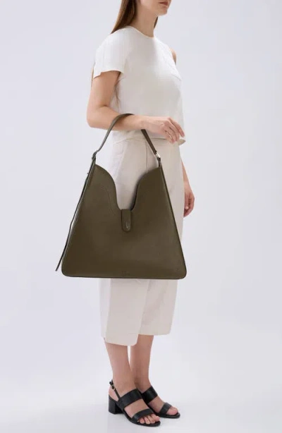 Behno Melina Nappa Leather Shoulder Bag In Brown