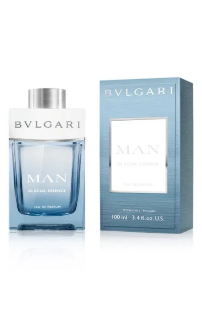 Bvlgari Man Glacial Essence Eau De Parfum Spray, 3.4 Oz. In Blue