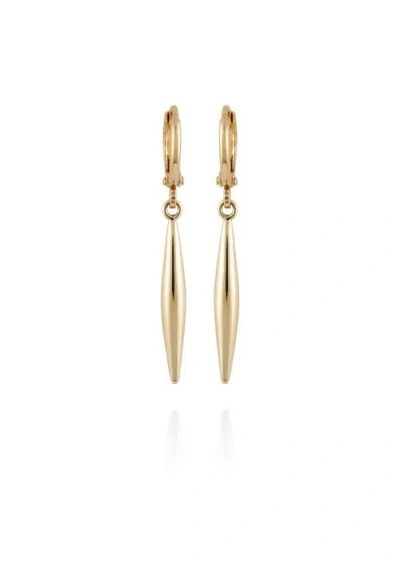 Vince Camuto Gold-tone Spear Dangle Huggie Hoop Dangle Drop Earrings In Gold