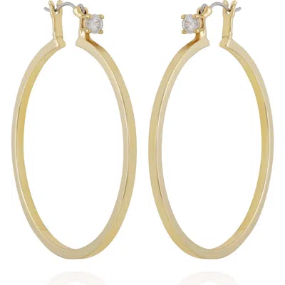 Vince Camuto Gold-tone Cubic Zirconia Large Hoops Earrings