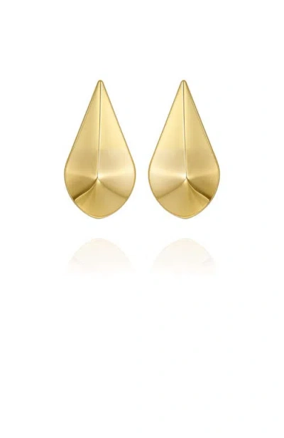 Vince Camuto Chic Sculptural Dome Drop Earrings In Gold
