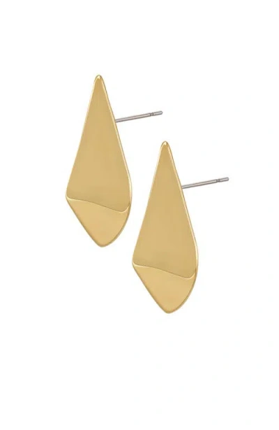 Vince Camuto Chic Sculptural Dome Drop Earrings In Gold