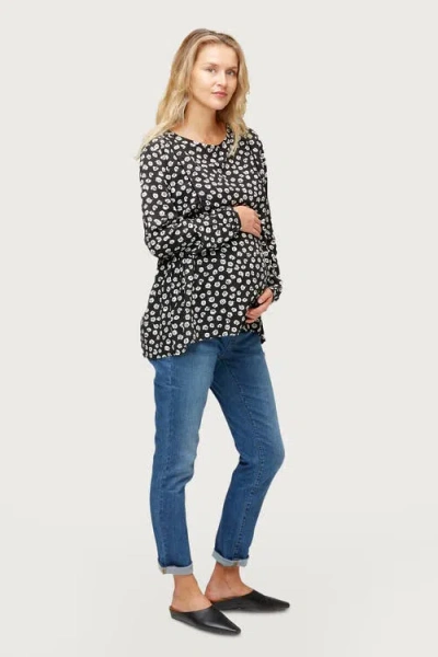 Nom Maternity Stella Top In Blue