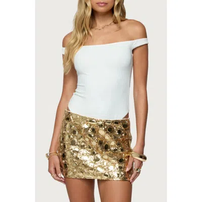 Edikted Bryony Off The Shoulder Bodysuit In White