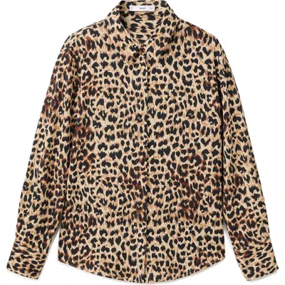 Mango Print Button-up Shirt In Animal Print