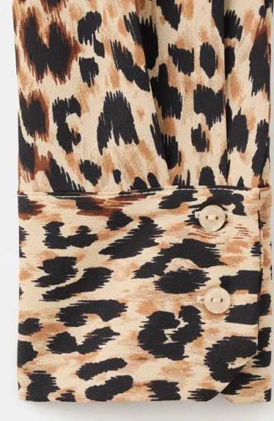 Mango Print Button-up Shirt In Animal Print