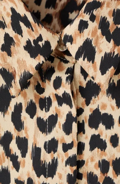 Mango Print Button-up Shirt In Animal Print
