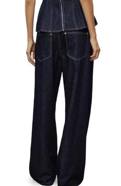 Mango Women's Straight-fit Belt Jeans In Blue
