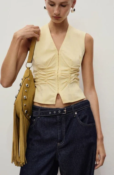 Mango Women's Straight-fit Belt Jeans In Blue