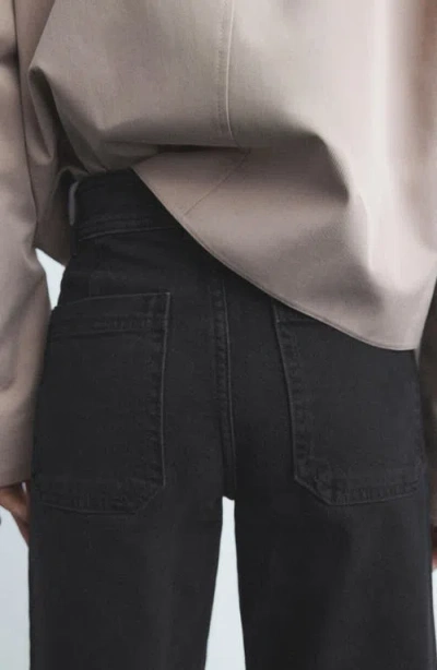 Mango Women's Catherin Culotte High-rise Jeans In Black