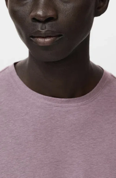 Mango Men's Linen Slim-fit T-shirt In Purple