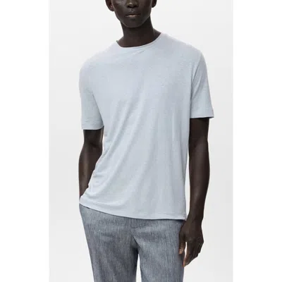 Mango Men's Linen Slim-fit T-shirt In Gray
