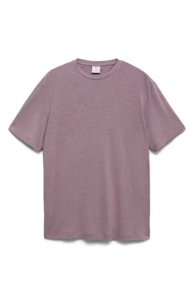 Mango Men's Linen Slim-fit T-shirt In Purple