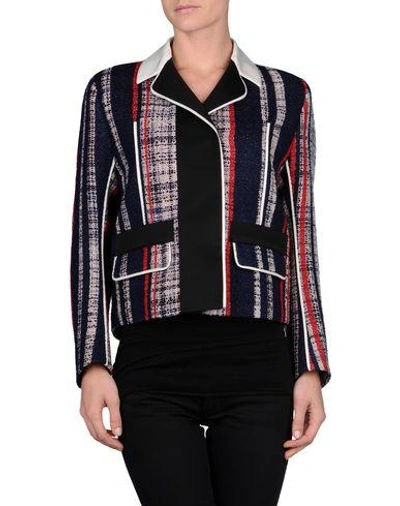 Shop Prada Blazer In Dark Blue