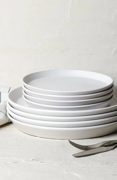 Stone Lain Albie Stoneware 32-piece Dinnerware Set In White