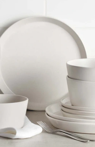 Stone Lain Albie Stoneware 32-piece Dinnerware Set In White
