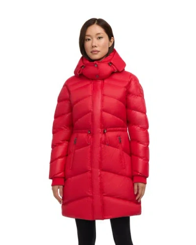 Pajar Saturn Mid-length Quilted Puffer With Removable Hood In Multi