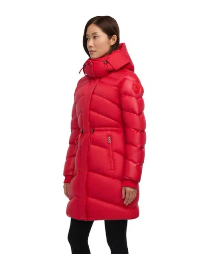 Pajar Saturn Mid-length Quilted Puffer With Removable Hood In Multi