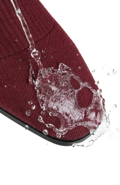 Vivaia Tara Pro Square-toe Water Repellent Wool Knee-high Boots In Burgundy