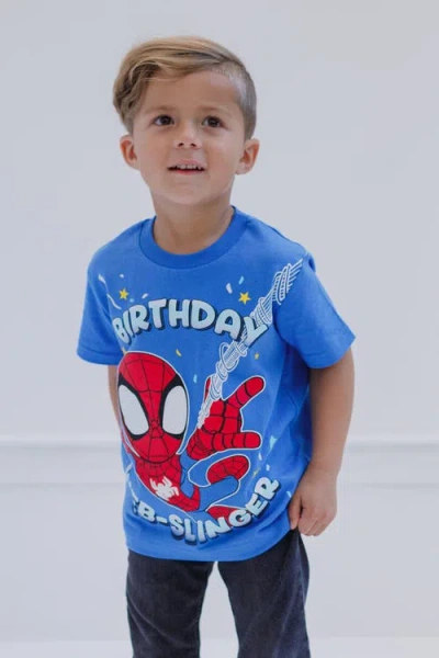 Marvel Spider-man Birthday T-shirt In Blue