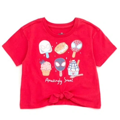 Marvel Spider-man T-shirt & Chambray Shorts Set In Red