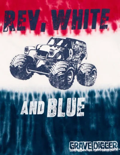 Monster Jam Grave Digger July 4th T-shirt In Multi