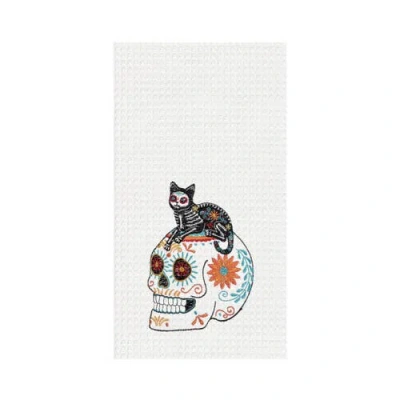 C & F Home C&f Home Feline Cat Sugar Colorful Waffle Weave Dishtowel In Multi