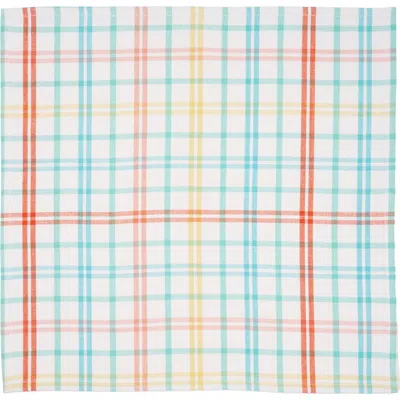 C & F Home C&f Home Easter Bunny Trail Plaid Cloth Napkin Springs Set Of 6 In Multi